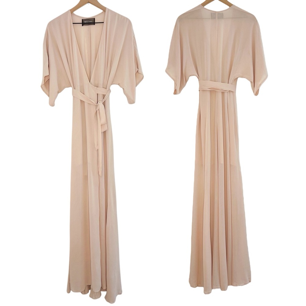 Reformation Winslow Wrap Blush/Nude/Cream Maxi Dress - Picture 4 of 12